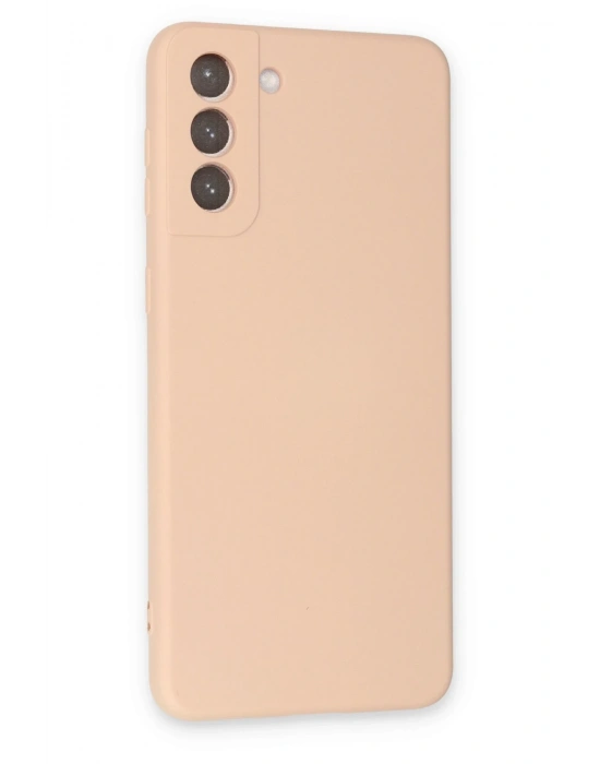 Newface Samsung Galaxy S21 Plus Kılıf Nano içi Kadife Silikon - Pudra