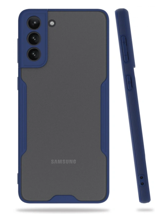 Newface Samsung Galaxy S21 Plus Kılıf Platin Silikon - Lacivert