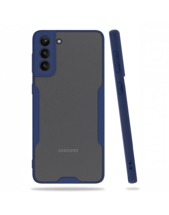 Newface Samsung Galaxy S21 Plus Kılıf Platin Silikon - Lacivert