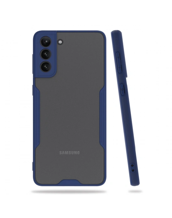 Newface Samsung Galaxy S21 Plus Kılıf Platin Silikon - Lacivert