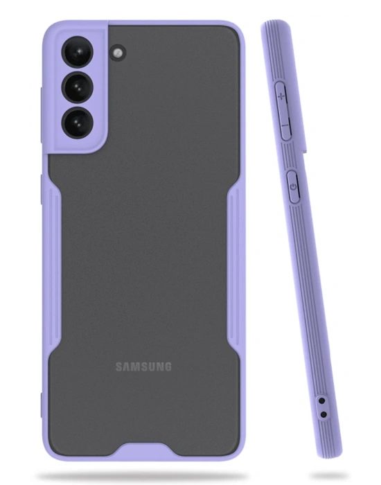 Newface Samsung Galaxy S21 Plus Kılıf Platin Silikon - Lila