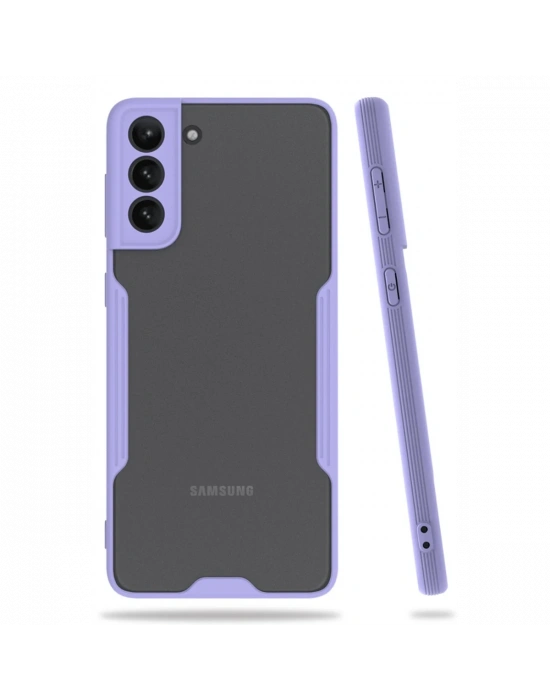 Newface Samsung Galaxy S21 Plus Kılıf Platin Silikon - Lila