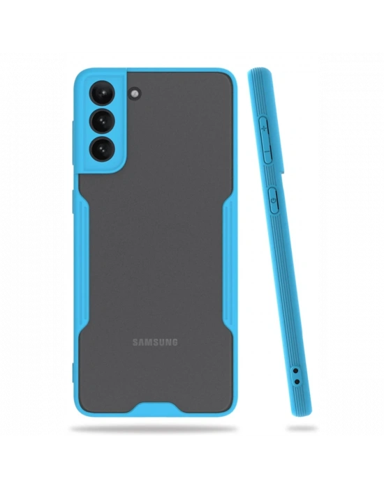 Newface Samsung Galaxy S21 Plus Kılıf Platin Silikon - Mavi