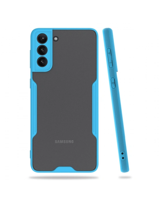 Newface Samsung Galaxy S21 Plus Kılıf Platin Silikon - Mavi