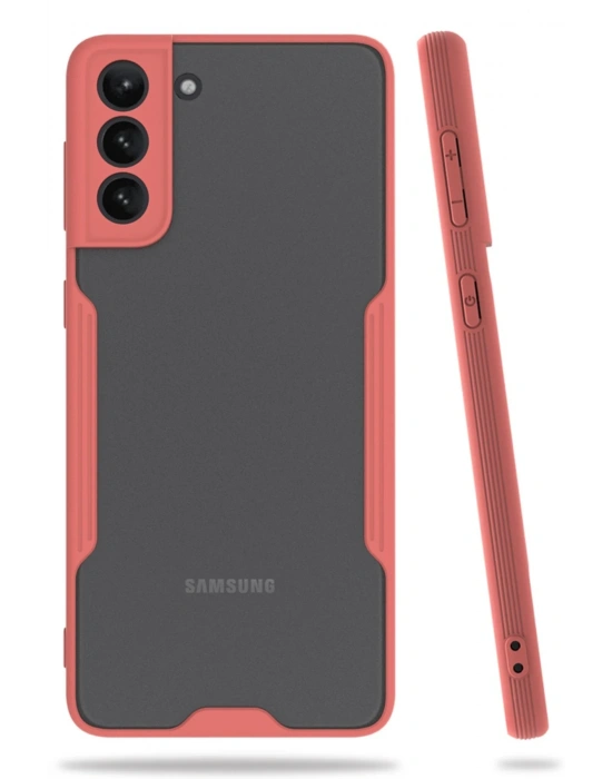 Newface Samsung Galaxy S21 Plus Kılıf Platin Silikon - Pembe