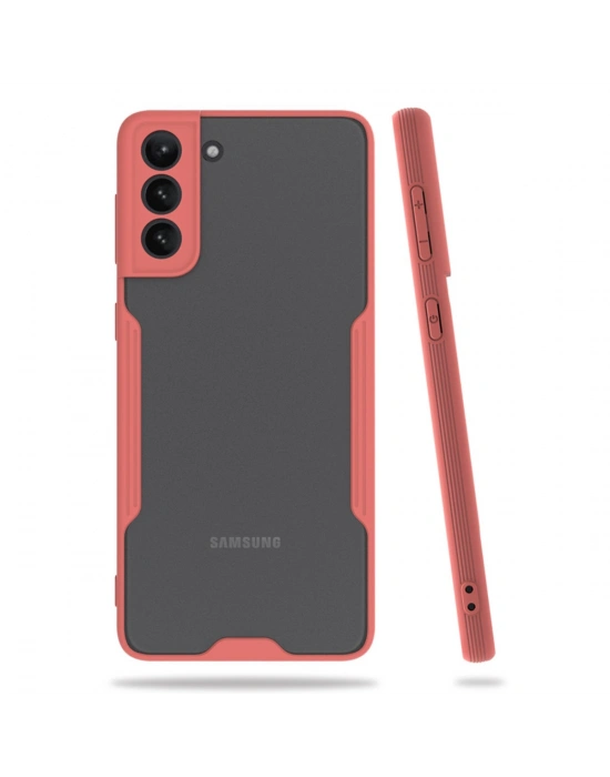 Newface Samsung Galaxy S21 Plus Kılıf Platin Silikon - Pembe