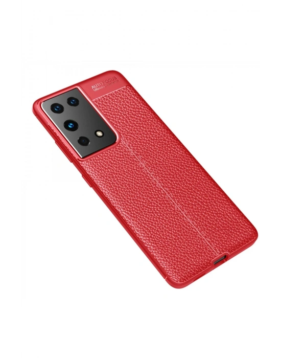 Newface Samsung Galaxy S21 Ultra Kılıf Auto Focus Kapak - Kırmızı