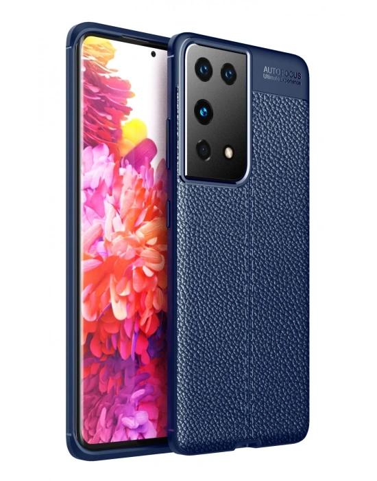 Newface Samsung Galaxy S21 Ultra Kılıf Auto Focus Kapak - Lacivert