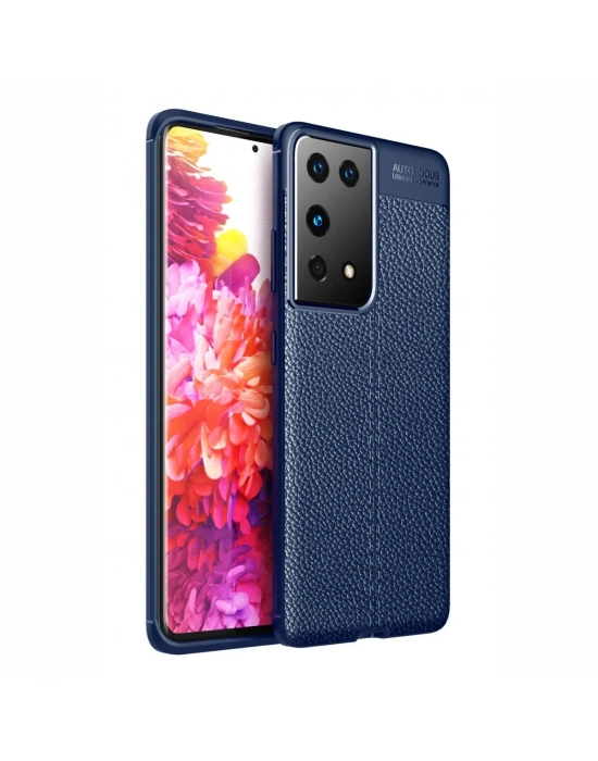 Newface Samsung Galaxy S21 Ultra Kılıf Auto Focus Kapak - Lacivert