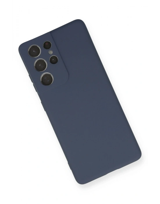 Newface Samsung Galaxy S21 Ultra Kılıf Nano içi Kadife Silikon - Gri