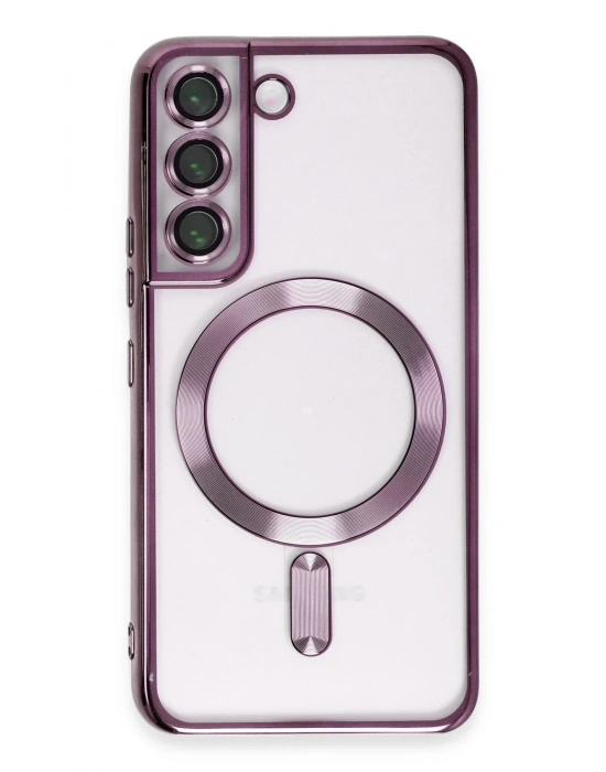 Newface Samsung Galaxy S22 Kılıf Kross Magneticsafe Kapak - Mor