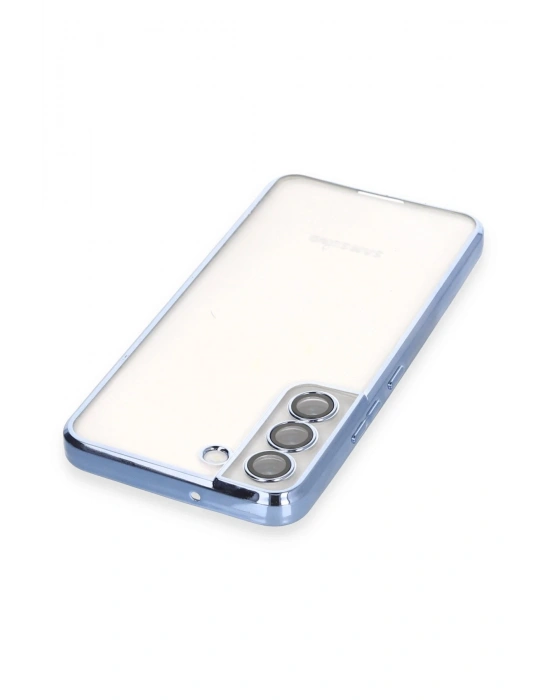 Newface Samsung Galaxy S22 Kılıf Razer Lensli Silikon - Açık Mavi