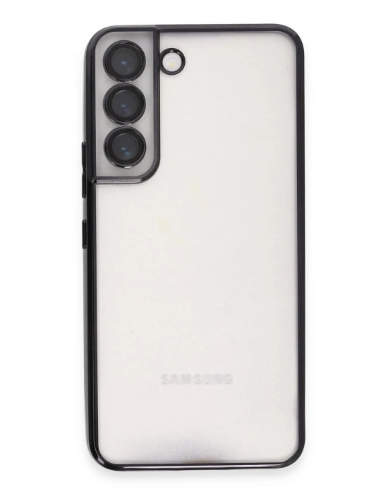 Newface Samsung Galaxy S22 Kılıf Razer Lensli Silikon - Siyah