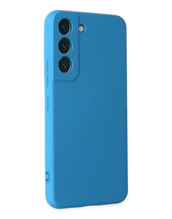 Newface Samsung Galaxy S22 Plus Kılıf Nano içi Kadife Silikon - Mavi