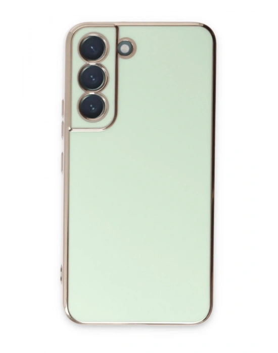 Newface Samsung Galaxy S22 Plus Kılıf Volet Silikon - Açık Yeşil