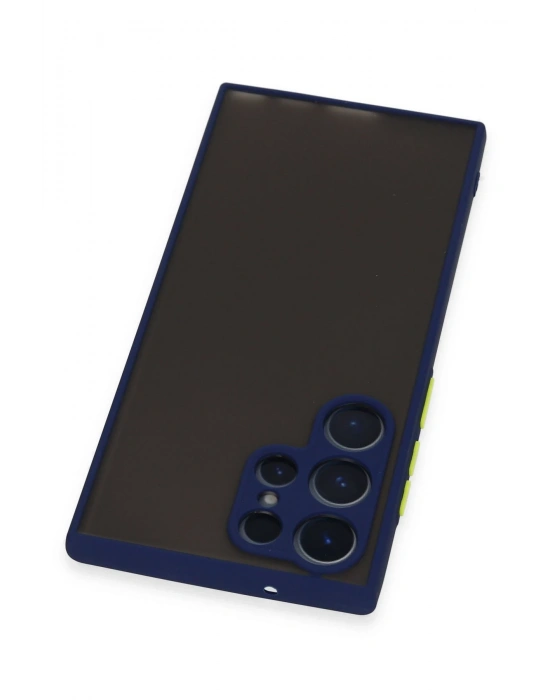 Newface Samsung Galaxy S22 Ultra Kılıf Montreal Silikon Kapak - Lacivert