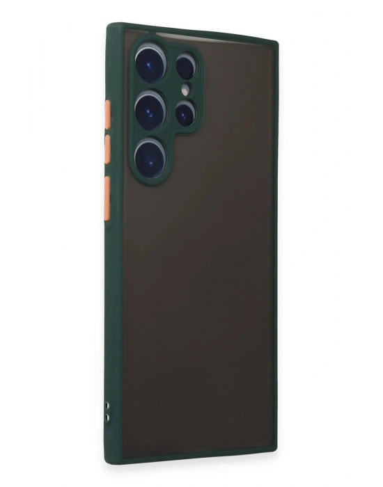 Newface Samsung Galaxy S22 Ultra Kılıf Montreal Silikon Kapak - Yeşil