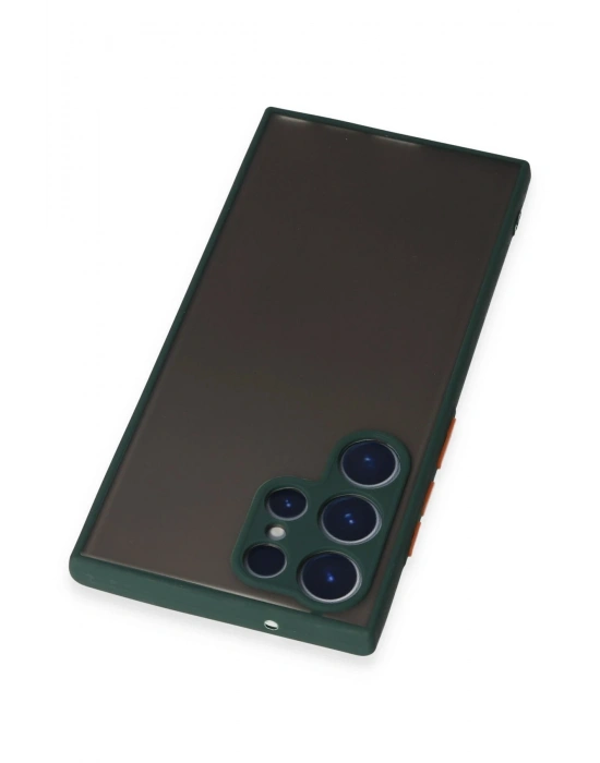 Newface Samsung Galaxy S22 Ultra Kılıf Montreal Silikon Kapak - Yeşil