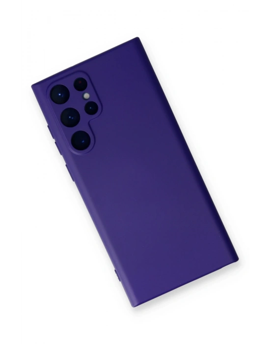 Newface Samsung Galaxy S22 Ultra Kılıf Nano içi Kadife Silikon - Mor