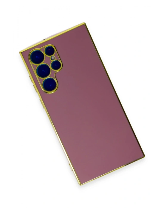 Newface Samsung Galaxy S22 Ultra Kılıf Volet Silikon - Kırmızı