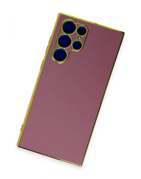 Newface Samsung Galaxy S22 Ultra Kılıf Volet Silikon - Kırmızı