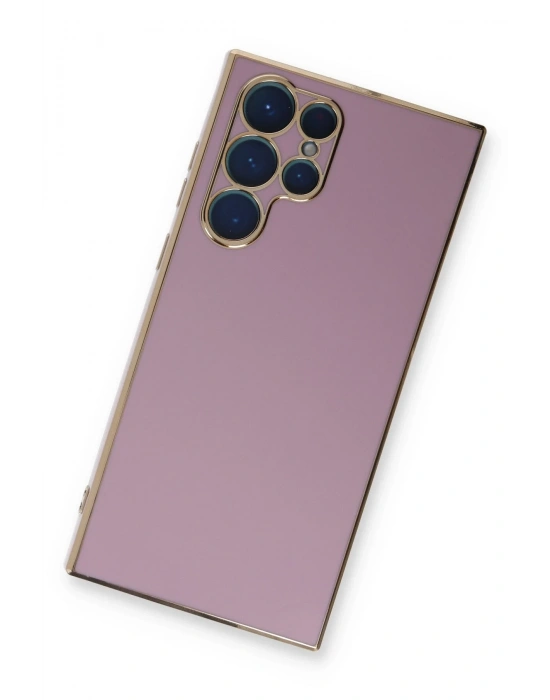 Newface Samsung Galaxy S22 Ultra Kılıf Volet Silikon - Mor