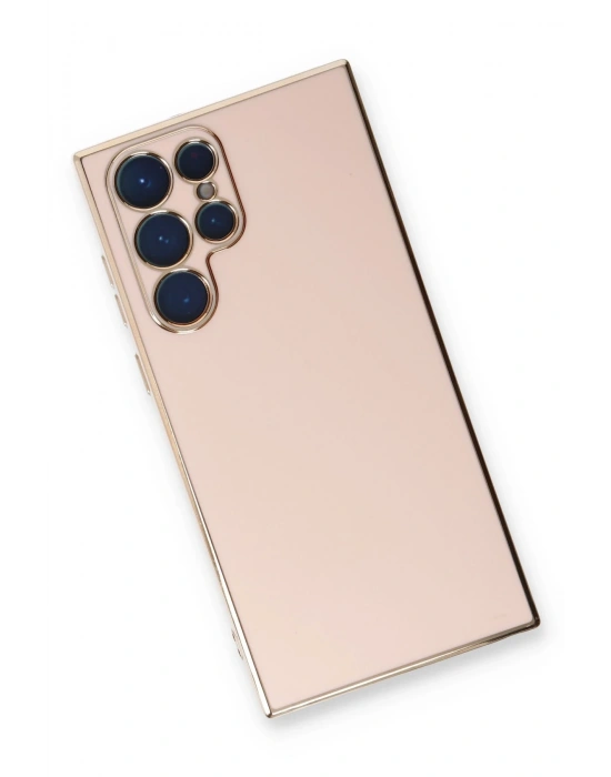 Newface Samsung Galaxy S22 Ultra Kılıf Volet Silikon - Pembe