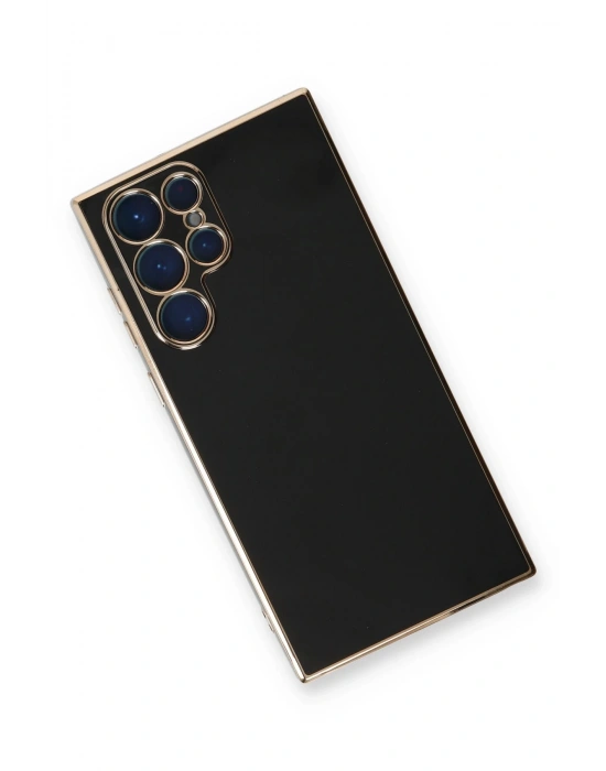 Newface Samsung Galaxy S22 Ultra Kılıf Volet Silikon - Siyah