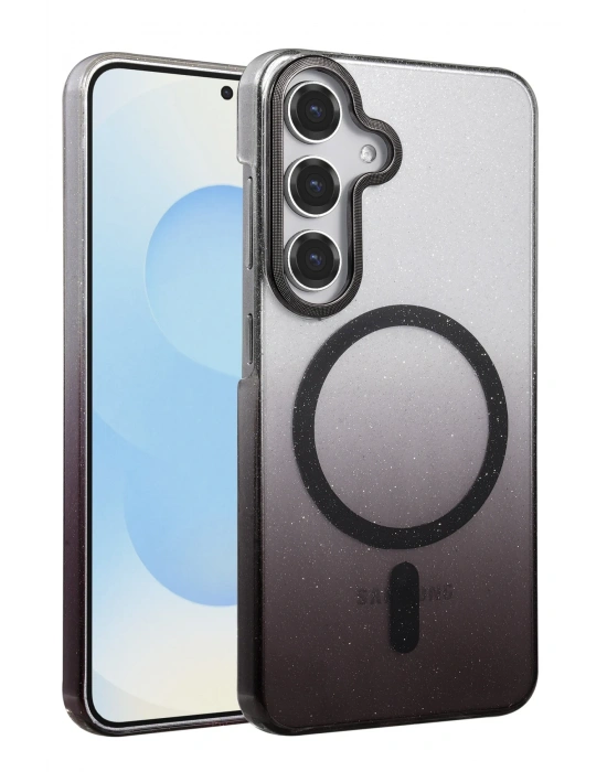 Newface Samsung Galaxy S23 FE Glossy Magsafe Kapak - Siyah