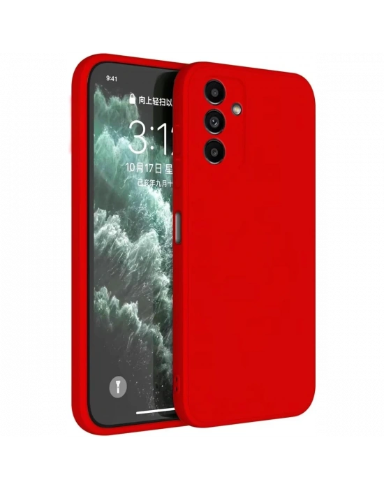 Newface Samsung Galaxy S23 FE Kılıf First Silikon - Kırmızı