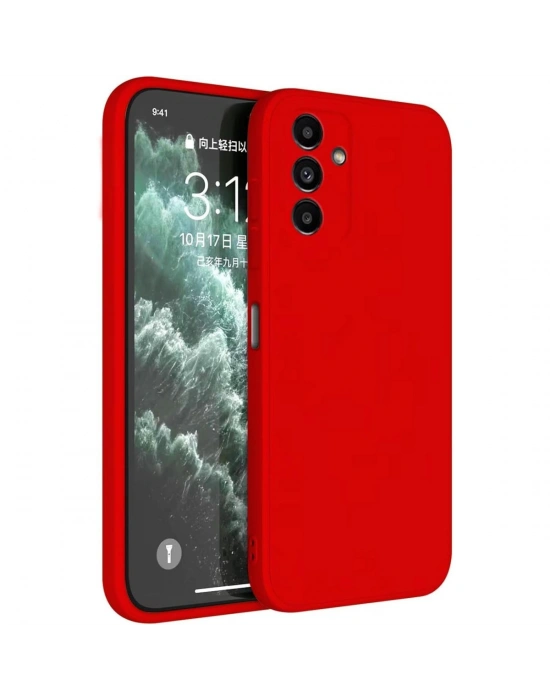 Newface Samsung Galaxy S23 FE Kılıf First Silikon - Kırmızı