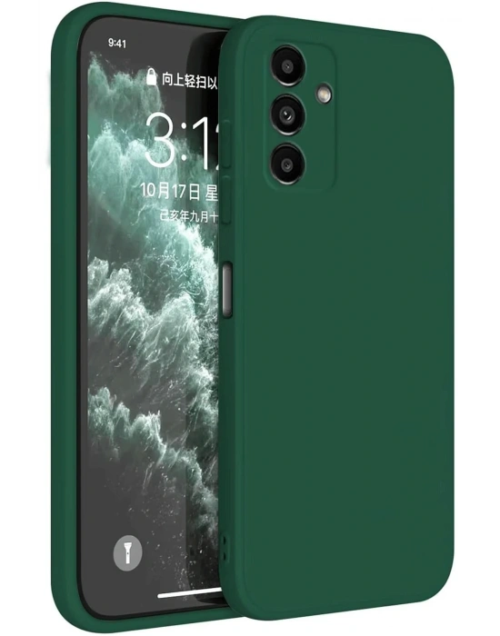 Newface Samsung Galaxy S23 FE Kılıf First Silikon - Koyu Yeşil