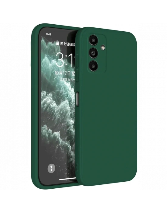 Newface Samsung Galaxy S23 FE Kılıf First Silikon - Koyu Yeşil