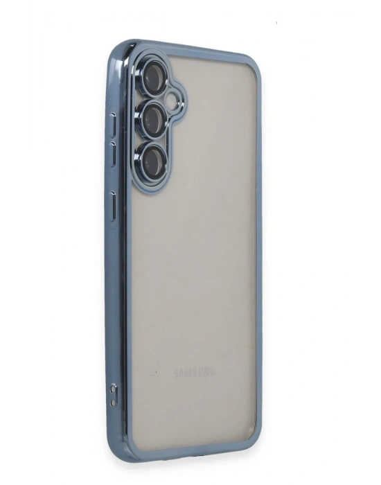 Newface Samsung Galaxy S23 FE Kılıf Razer Lensli Silikon - Açık Mavi