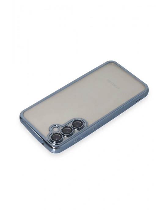 Newface Samsung Galaxy S23 FE Kılıf Razer Lensli Silikon - Açık Mavi