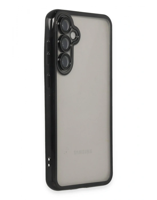 Newface Samsung Galaxy S23 FE Kılıf Razer Lensli Silikon - Siyah