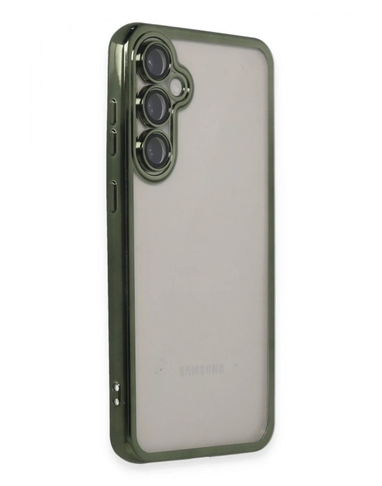 Newface Samsung Galaxy S23 FE Kılıf Razer Lensli Silikon - Yeşil