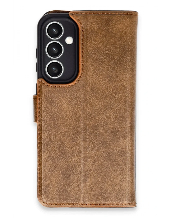 Newface Samsung Galaxy S23 FE Kılıf Trend S Plus Kapaklı Kılıf - Taba