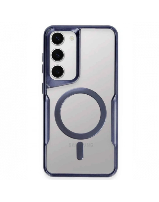 Newface Samsung Galaxy S23 Kılıf Boyi Magsafe Silikon Kapak - Lacivert