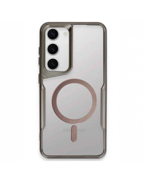 Newface Samsung Galaxy S23 Kılıf Boyi Magsafe Silikon Kapak - Titan Gri