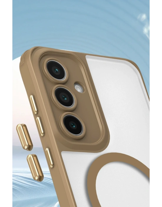 Newface Samsung Galaxy S23 Kılıf Enka Magsafe Silikon Kılıf - Titan Gri