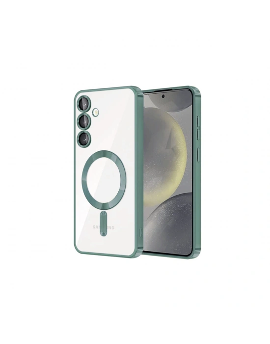 Newface Samsung Galaxy S23 Kılıf Kross Magneticsafe Kapak - Koyu Yeşil