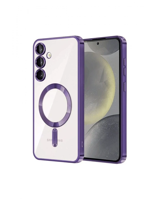 Newface Samsung Galaxy S23 Kılıf Kross Magneticsafe Kapak - Mor