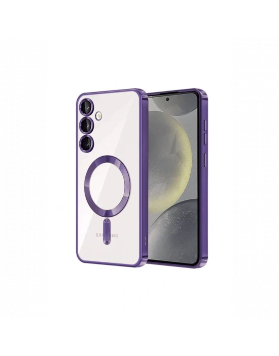 Newface Samsung Galaxy S23 Kılıf Kross Magneticsafe Kapak - Mor