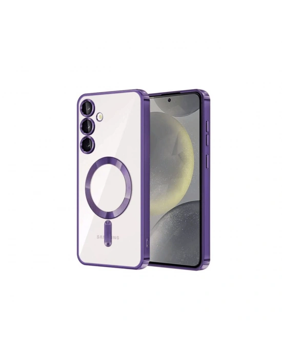 Newface Samsung Galaxy S23 Kılıf Kross Magneticsafe Kapak - Mor