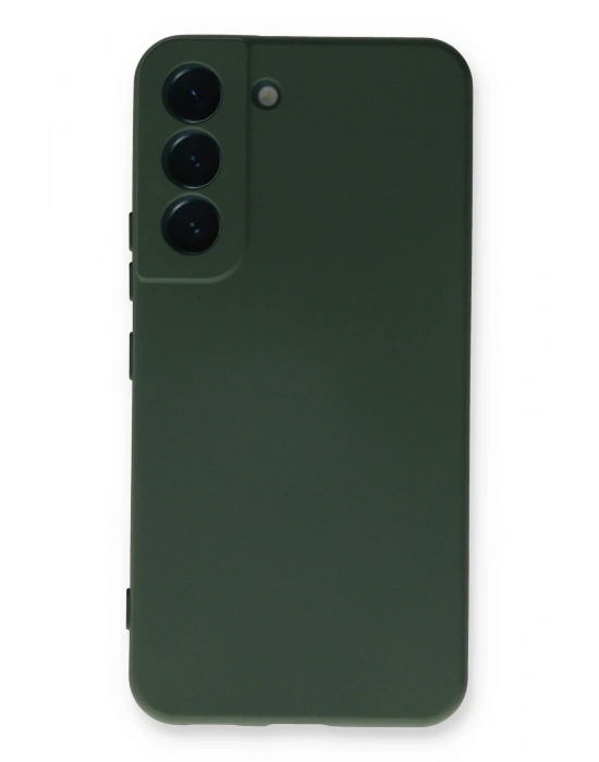 Newface Samsung Galaxy S23 Kılıf Nano içi Kadife Silikon - Koyu Yeşil