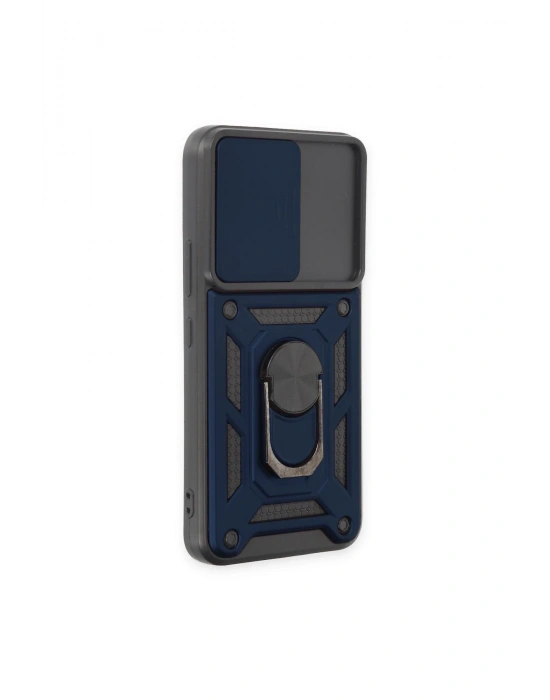 Newface Samsung Galaxy S23 Kılıf Pars Lens Yüzüklü Silikon - Lacivert