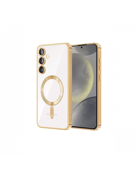 Newface Samsung Galaxy S23 Plus Kılıf Kross Magneticsafe Kapak - Gold