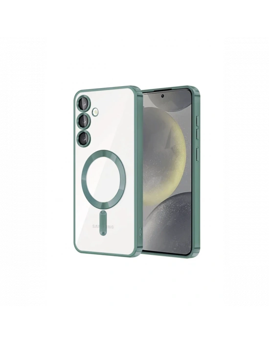 Newface Samsung Galaxy S23 Plus Kılıf Kross Magneticsafe Kapak - Koyu Yeşil