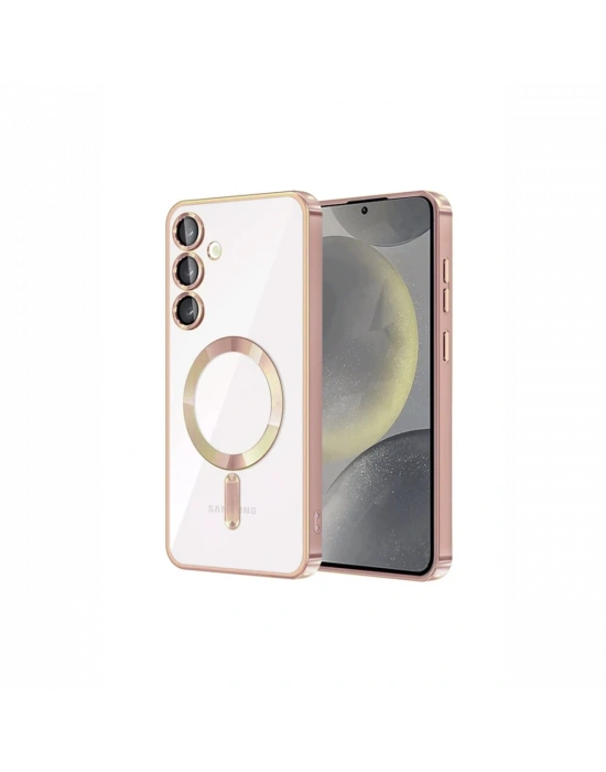 Newface Samsung Galaxy S23 Plus Kılıf Kross Magneticsafe Kapak - Rose